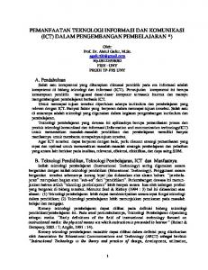 PERANAN TEKNOLOGI PEMBELAJARAN DALAM ... - Staff UNY