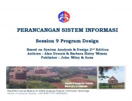 Perancangan Sistem Informasi - UI OCW