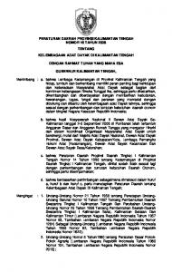 peraturan daerah provinsi kalimantan tengah nomor 16 tahun 2008 ...