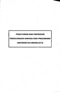 peraturan dan prosedur penggunaan sarana dan prasarana