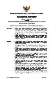 peraturan menteri negara agraria nomor 3 tahun 1997 - Badan ...