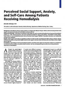 Perceived social support, anxiety, and self-care ... - Wiley Online Library