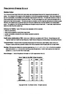 PERCEIVED STRESS SCALE