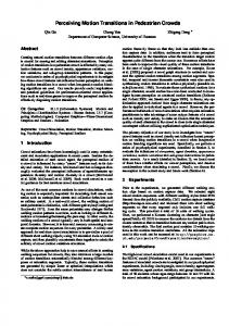 Perceiving Motion Transitions in Pedestrian Crowds - Computer