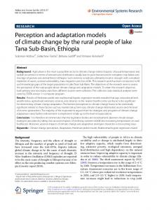 Perception and adaptation models of climate change ... - Springer Link