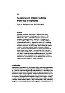 Perception in chess - Department of Psychology | University of Toronto