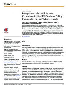 Perceptions of HIV and Safe Male Circumcision in High HIV ... - PLOS