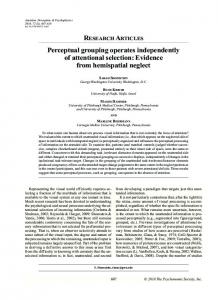 Perceptual grouping operates independently of attentional ... - iipdm