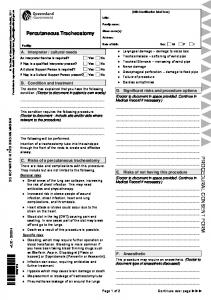 Percutaneous Tracheostomy