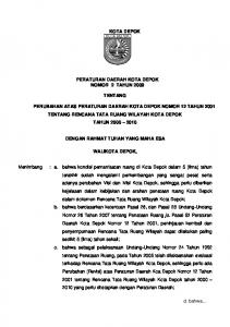 Perda Nomor 02 Tahun 2009 Tentang Perubahan Perda Nomor 12 ...