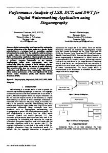 Performance Analysis of LSB, DCT, and DWT for Digital Watermarking