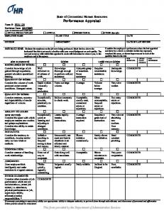 Performance Appraisal