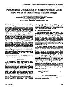 Performance Comparision of Image Retrieval ... - Semantic Scholar