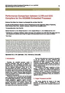 Performance Comparison between LLVM and GCC Compilers for the