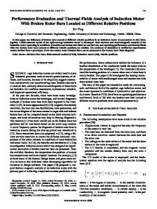 Performance Evaluation and Thermal Fields Analysis of Induction ...