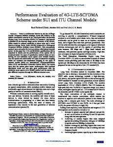 Performance Evaluation of 4G-LTE-SCFDMA Scheme under ... - IJENS