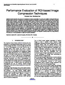 Performance Evaluation of ROI-based Image ... - CiteSeerX