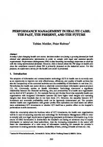 PERFORMANCE MANAGEMENT IN HEALTH CARE