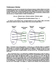 Performance Metrics - PLOS