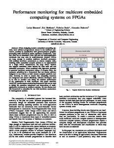 Performance monitoring for multicore embedded computing systems ...