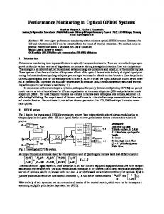 Performance Monitoring in Optical OFDM Systems - LNT