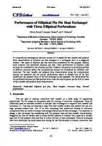 Performance of Elliptical Pin Fin Heat Exchanger ... - Akademia Baru