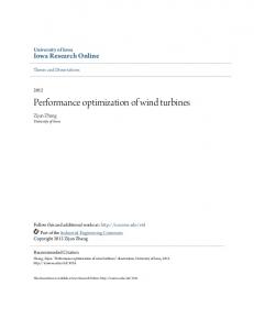 Performance optimization of wind turbines