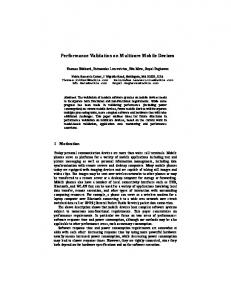 Performance Validation on Multicore Mobile Devices