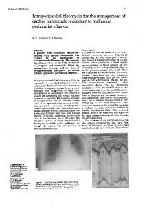 pericardial effusion - ProQuest Search