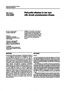 Pericardial effusions in two boys with chronic granulomatous disease