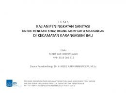 Perilaku Sanitasi - Digilib ITS - Institut Teknologi Sepuluh Nopember