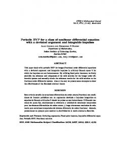 Periodic BVP for a class of nonlinear differential equation ... - SciELO