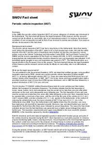 Periodic vehicle inspection (MOT) - Swov