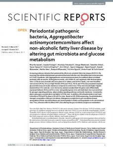 Periodontal pathogenic bacteria, Aggregatibacter ... - Nature