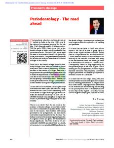 Periodontology - The road ahead