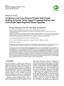 Periplaneta americana Extracts Promote Skin Wound Healing via ...