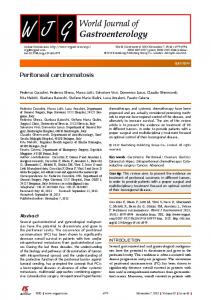 Peritoneal carcinomatosis - Baishideng Publishing Group