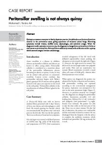 Peritonsillar swelling is not always quinsy