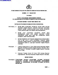 perkap nomor 12 tahun 2012 ttg assessment center polri