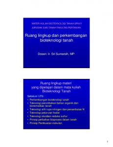 Perkembangan bioteknologi - Sumarsih07