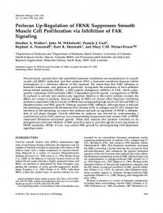 Perlecan Up-Regulation of FRNK Suppresses Smooth Muscle Cell ...