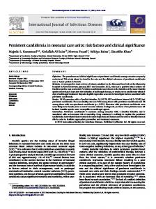 Persistent candidemia in neonatal care units: risk factors and ... - Core