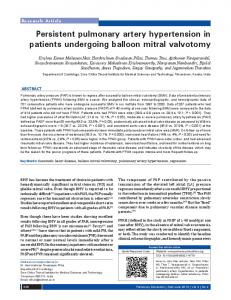 Persistent pulmonary artery hypertension in ... - Semantic Scholar