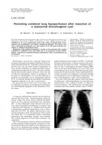 Persisting unilateral lung hypoperfusion after resection of ... - CiteSeerX