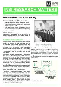 Personalised Classroom Learning - chriswatkins.net