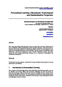 Personalised Learning: Educational, Technological and ... - Dialnet