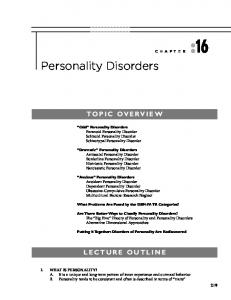 Personality Disorders