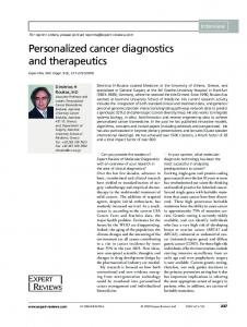 Personalized cancer diagnostics and therapeutics