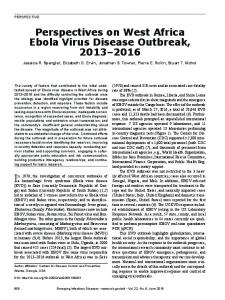 Perspectives on West Africa Ebola Virus Disease Outbreak ... - CDC