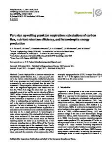 Peruvian upwelling plankton respiration